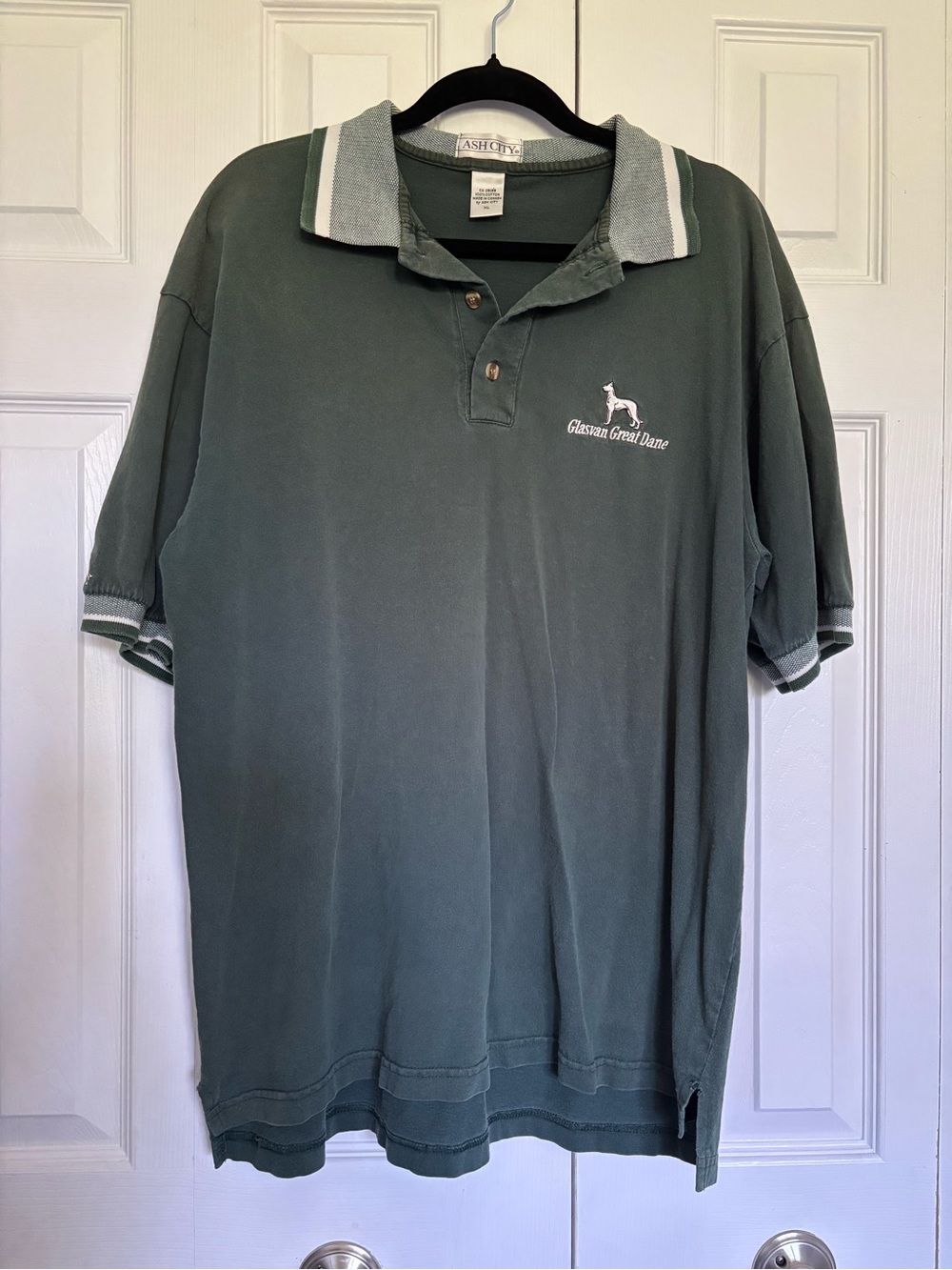 Green Vintage Great Dane Short-Sleeve Polo 👕